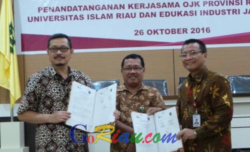 OJK Riau Teken MoU bersama Fekon UIR