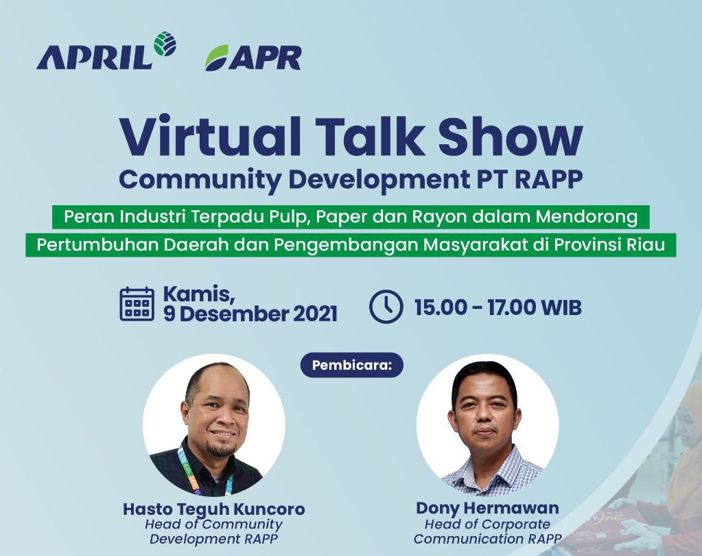 Sore Ini, Community Development PT RAPP-APR Adakan Virtual Talkshow Program Unggulan