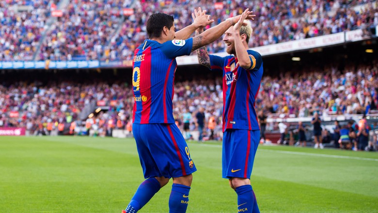 Langsung Cetak Hat-trick, Suarez Justru Lempar Pujian ke Messi
