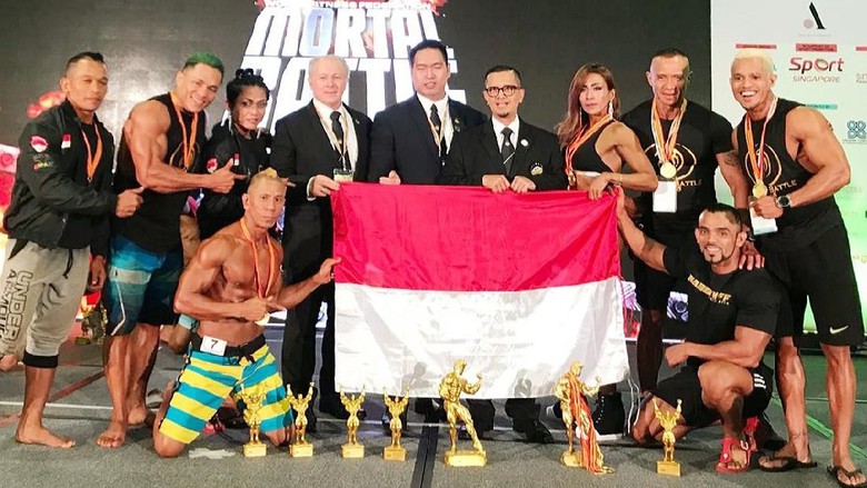 Indonesia Raih Lima Emas di Kejuaraan Binaraga di Singapura