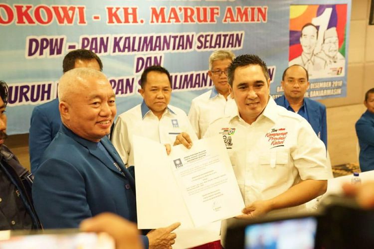 DPW PAN Kalsel Deklarasi Dukung Jokowi-Ma'ruf