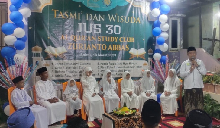 H.Sugianto Hadiri Tasmi' dan Wisuda Jus 30 Yayasan Kaif Al Fadh Maaz