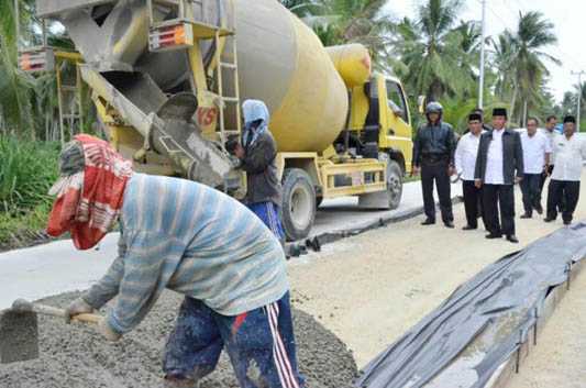 Pembangunan Ruas Jalan Tembilahan Sungai Empat Kuala Saka terus digesa