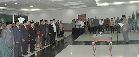 Rektor Lantik Pejabat di Lingkungan Universitas Riau