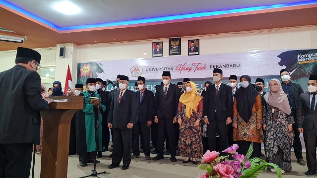 Prof Dr Syafrani Resmi Jabat Rektor Universitas Hang Tuah Pekanbaru, Rektor Unilak Ucapkan Selamat
