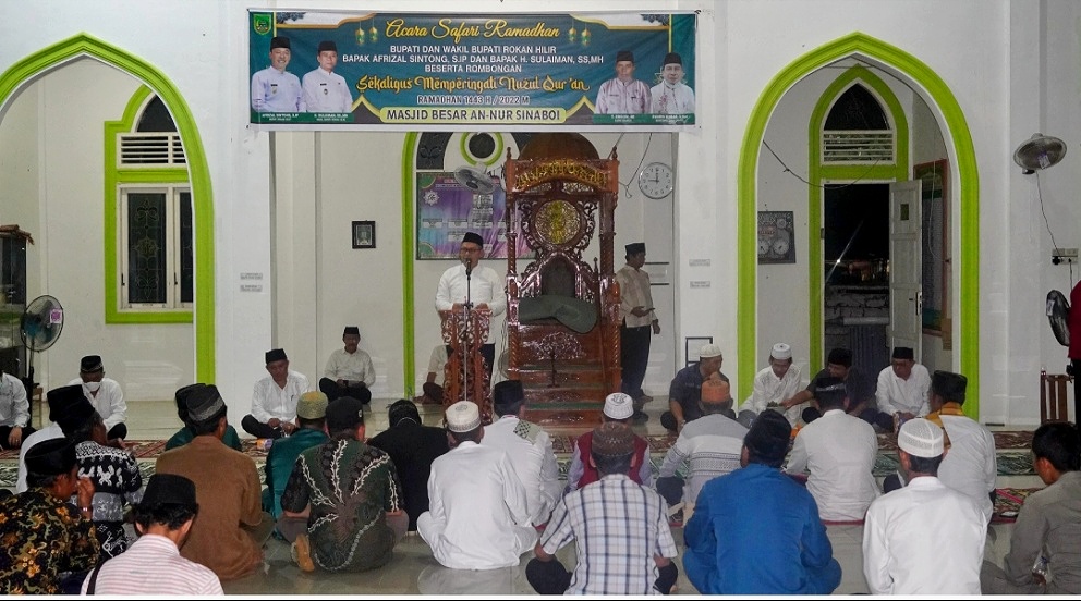 Pj Sekda Rohil Safari Ramadhan 1443 H di Sinaboi, Salurkan Bantuan Rumah Ibadah