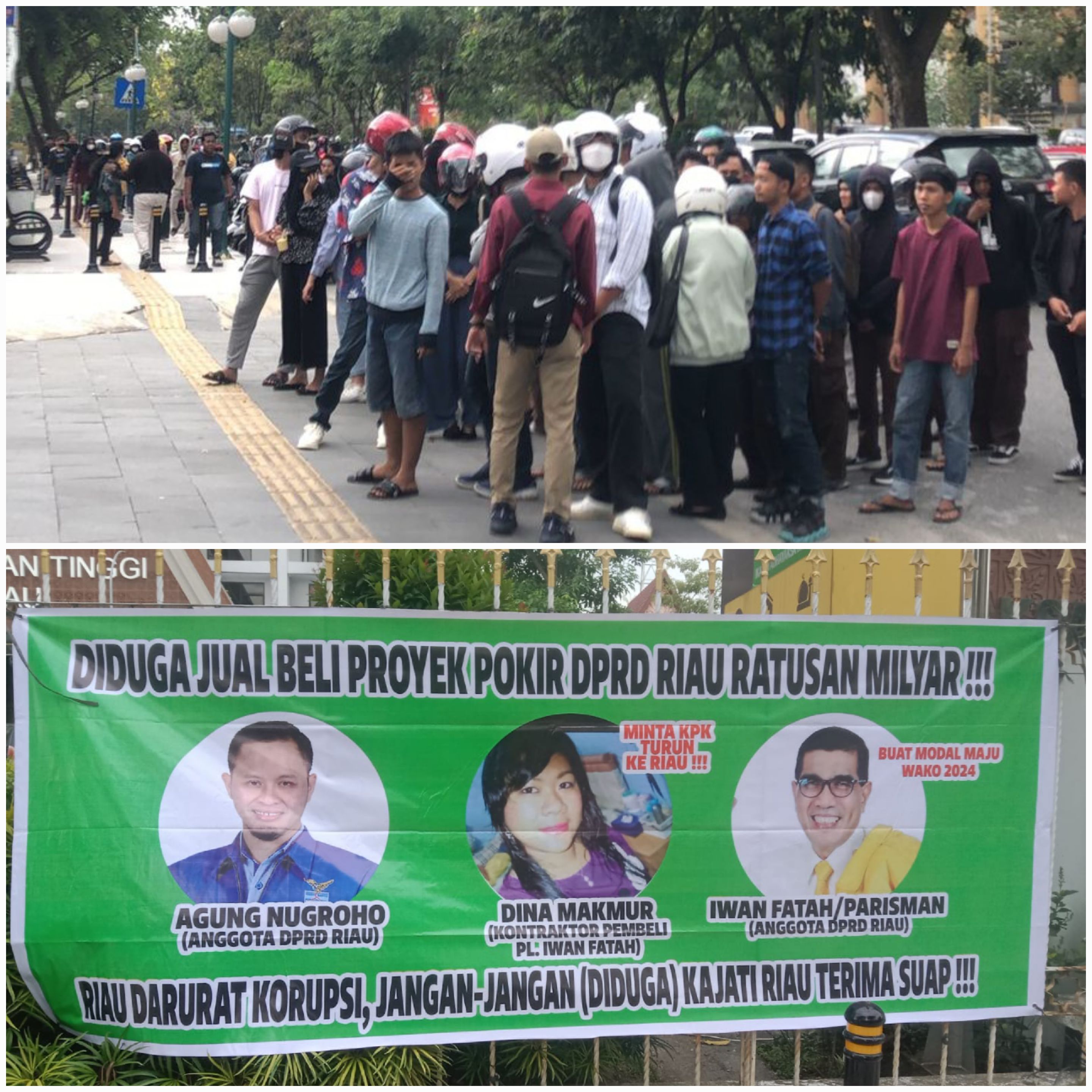 GMGK Geruduk Kejati Riau Terkait Dugaan Korupsi Pokir DPRD Riau, Kajati : Pidsus Harus Usut Tuntas