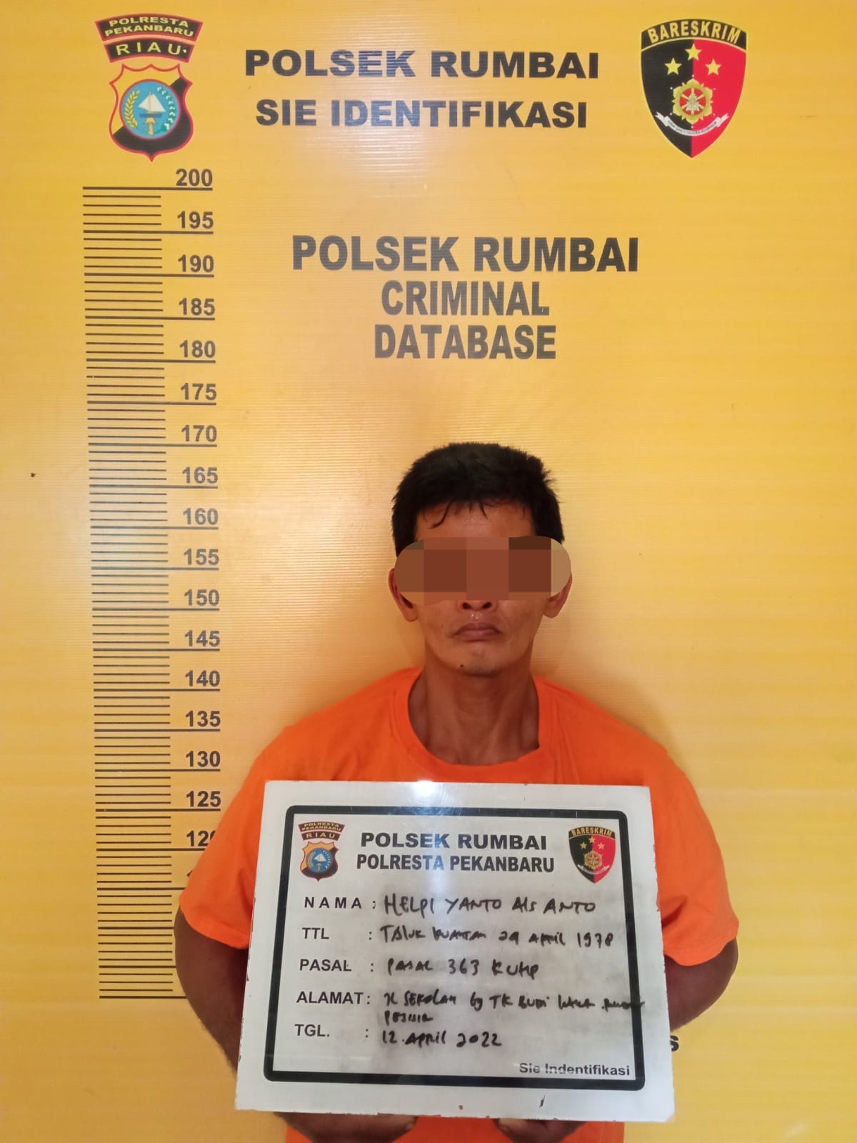 Polsek Rumbai Amankan Pelaku Pencurian Kabel di Gudang PLN Yos Sudarso