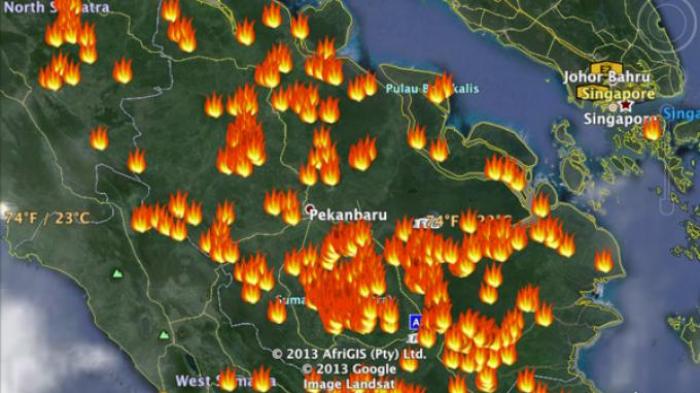 Lapan: Titik Panas Sumatera Terkonsentrasi di Riau