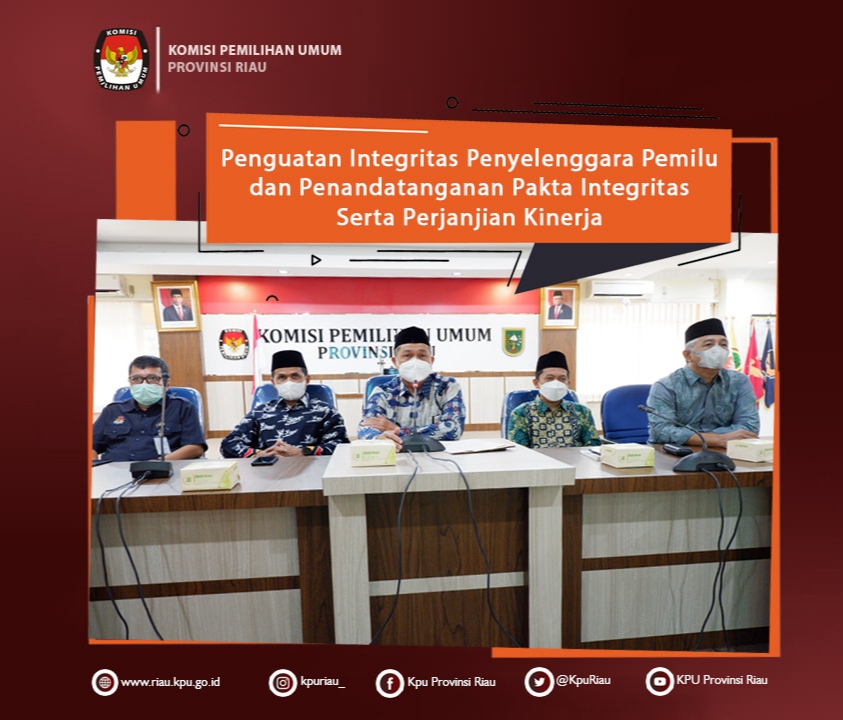 Berlangsung Secara Online, KPU Riau Adakan Penguatan Integritas Penyelenggara Pemilu