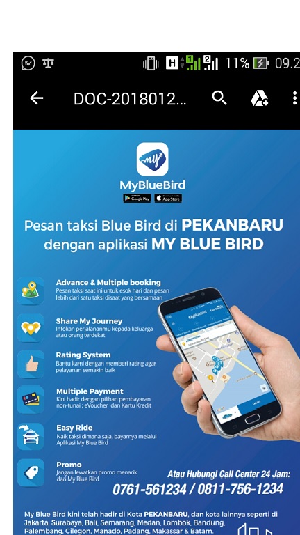 My Blue Bird Hadir di Pekanbaru