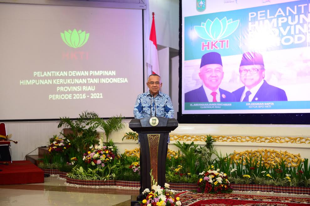 Pelantikan Dewan Pimpinan HKTI Prov Riau 2016-2021