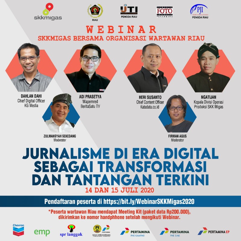 SKK Migas Sumbagut dan KKKS Riau Gandeng 5 Organisasi Wartawan Gelar Webinar