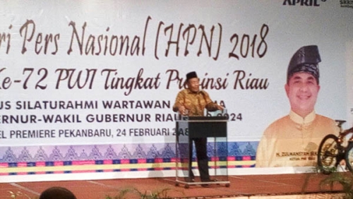 Hadiri Malam Resepsi HPN 2018, Plt Gubri Ingin Wartawan Ingatkan Pemprov Riau