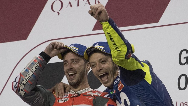 Rossi: Dovizoso Mungkin Lebih Menyulitkan Dibandingkan Marquez