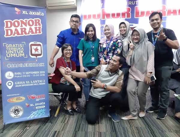 Gandeng Komunitas Lari, XL Axiata Gelar Donor Darah di Medan