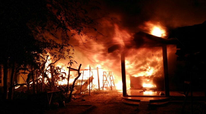 Kebakaran di Inhil Kembali Terjadi, 3 Unit Rumah Hangus Jadi Abu