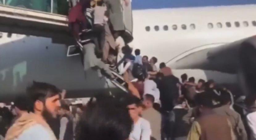 Sisa Jasad Manusia Ditemukan di Roda Pesawat AS dari Kabul