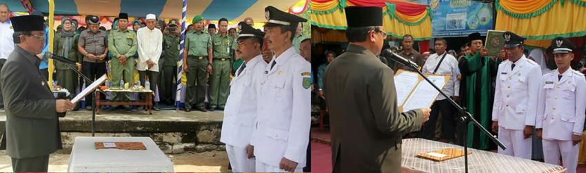 Bupati Inhil Lantik Lima Kepala Desa di Kecamatan Gaung dan GAS