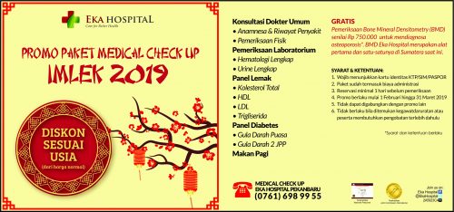 Eka Hospital Hadirkan Paket Medical Check Up (MCU) Diskon Sesuai Usia