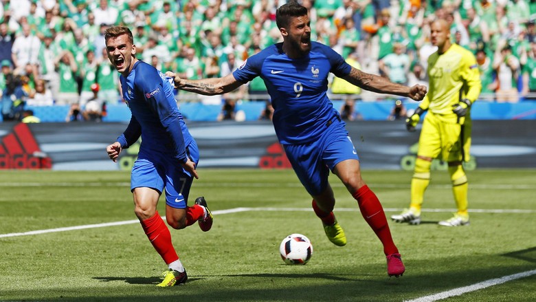 Dua Gol Griezmann Bawa Prancis ke Perempatfinal