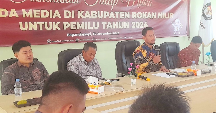 Tatap Muka Bersama Media, KPU Rohil Mengajak Media Sukseskan Pemilu 2024
