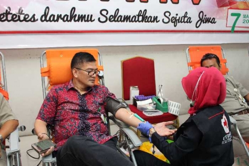 PTPN V Gelar Bakti Sosial  Donor Darah