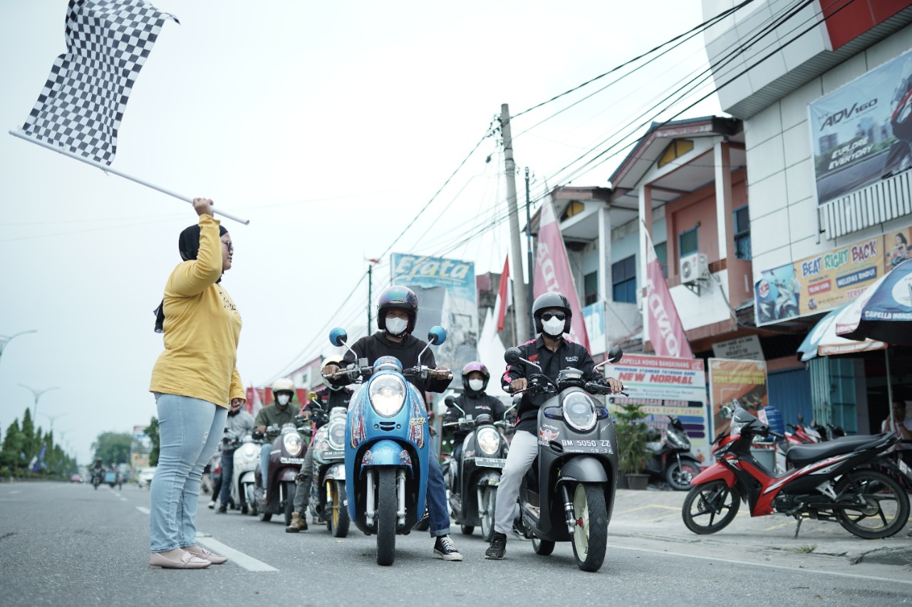 CDN Ajak Generasi Muda dengan Honda Scoopy Kunjungi Wisata di Bangkinang