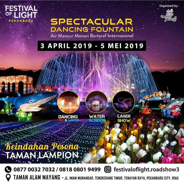 Festival Of Light Pekanbaru, Keindahan Pesona Taman Lampion