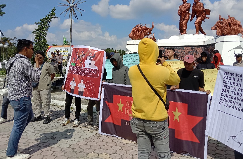 Komunitas Peduli Penyelenggara Pemilu Riau Gelar Aksi Solidaritas Apresiasi Kinerja Petugas KPPS