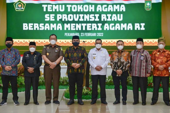 Berkunjung ke Riau, Menteri Agama RI Temu Ramah Bersama Tokoh Agama Riau