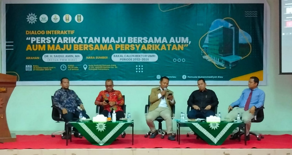 Ini Paparan Empat Bakal Calon Rektor Umri Saat Dialog Interaktif PW Pemuda Muhammadiyah Riau