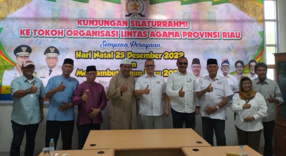 Dukung Jaga Kerukunan Bangsa, DPW Partai Perindo Riau Datangi FKUB
