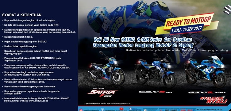 Suzuki Cari 70 Konsumen Untuk Ikut Nonton MotoGP Langsung“
