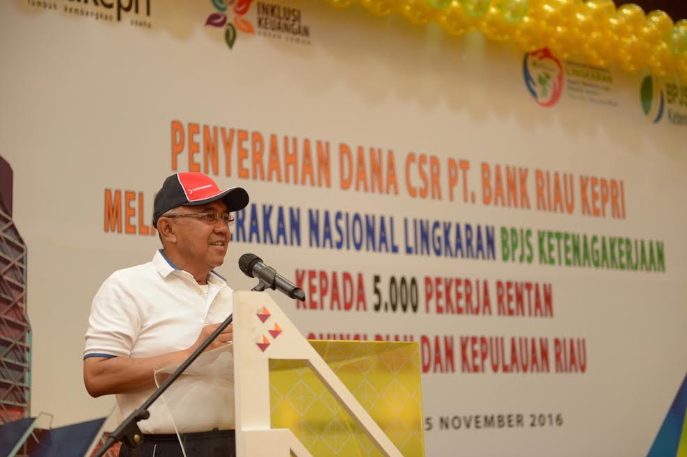 Gubri Hadiri Penyerahan Dana CSR PT.Bank Riau Kepri