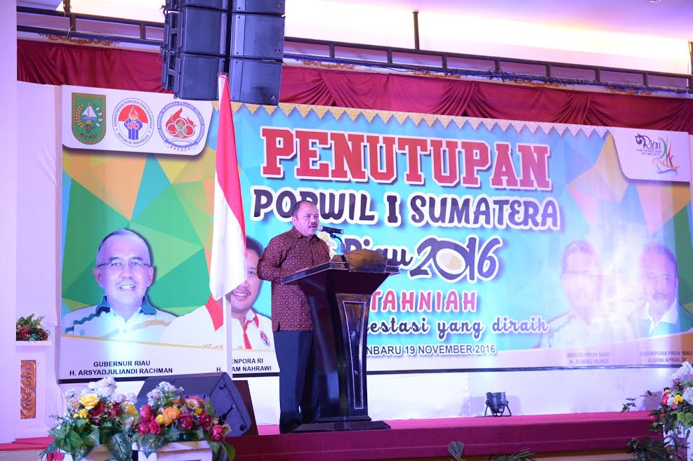 Kadispora Prov Riau tutup Popwil I Sumatra Riau 2016