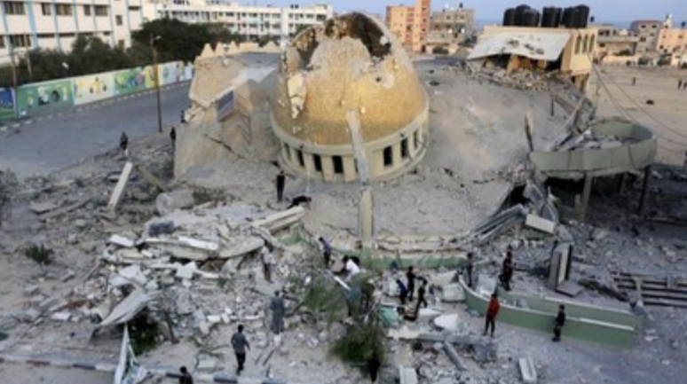 Masjid dan Seribu Bangunan di Gaza Hancur Lebur Dibombardir Pesawat Tempur Israel