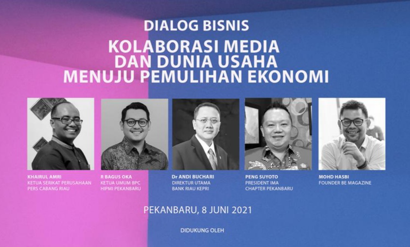 Dirut Bank Riau Kepri dan Ketua HIPMI Pekanbaru Jadi Pembicara Dialog Bisnis