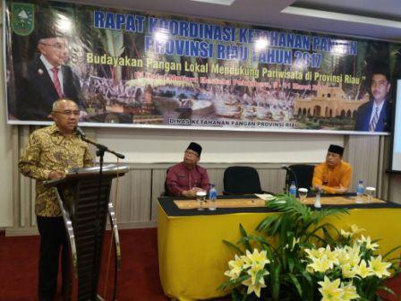Gubri Hadiri Rakor Badan Ketahanan Pangan Prov Riau