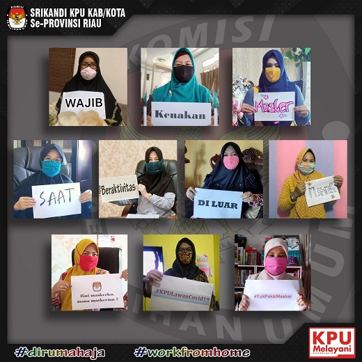 Cegah penyebaran covid-19, Srikandi KPU Riau Ajak Pakai Masker