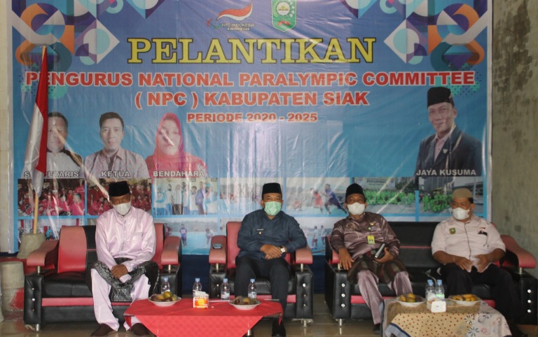 Ketua NPC Riau Lantik Pengurus NPC Siak Periode 2020-2025