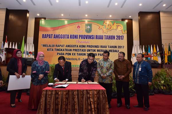 KONI Riau Gandeng BRK Kerjasama Co Branding