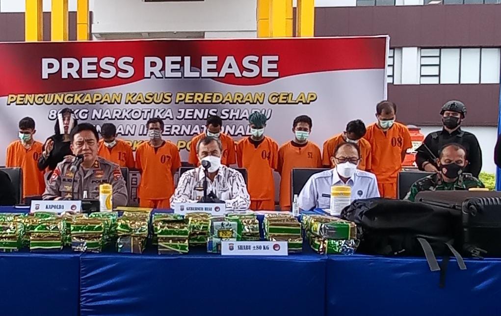 Kapolda Riau Minta Dukungan Untuk Berantas Narkoba, Gubernur Hingga Danrem Sebut Begini