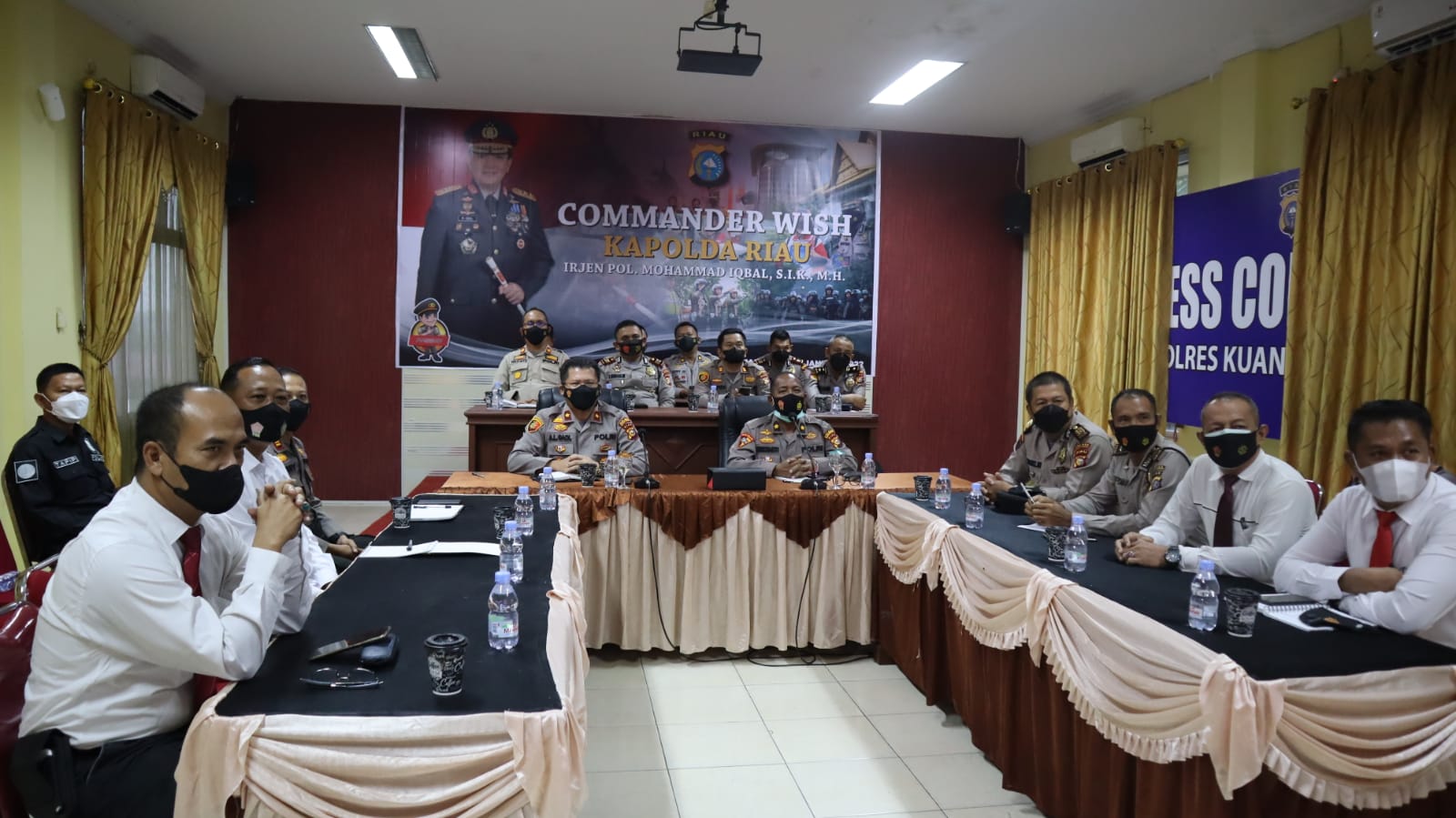 Kapolres Kuansing Ikut Vidcon, Kapolda Riau Sampai 3 Program Prioritas
