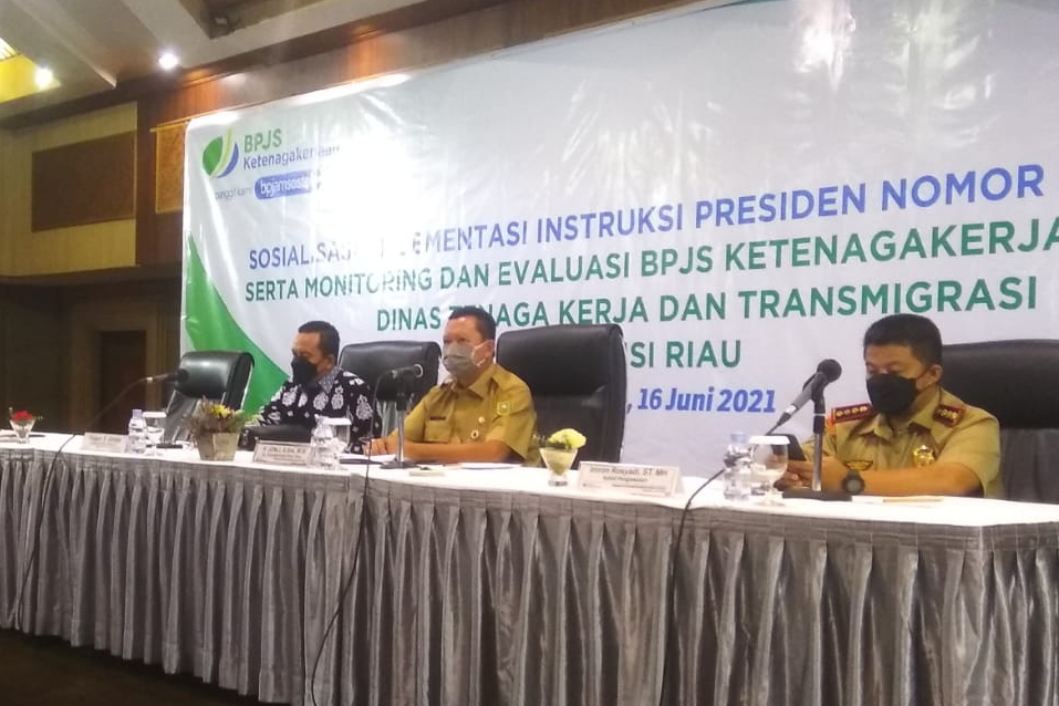 Pemprov Riau Dukung Inpres Jaminan Sosial Ketenagakerjaan