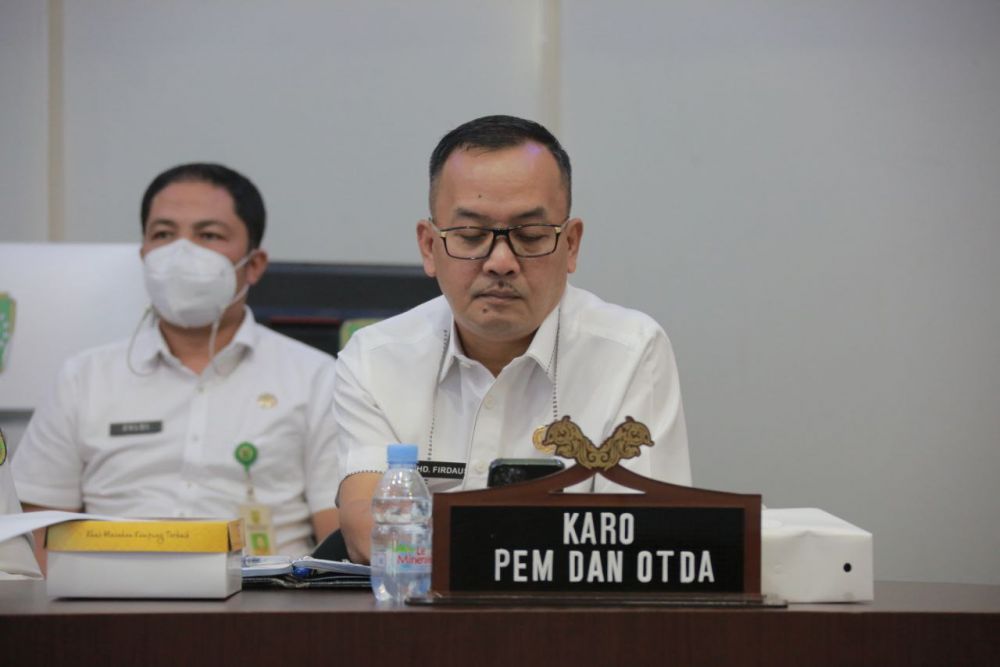 Prosesi Pelantikan Dua Pj Wali Kota Pekanbaru dan Pj Bupati Kampar Tetap Perhatikan Prokes