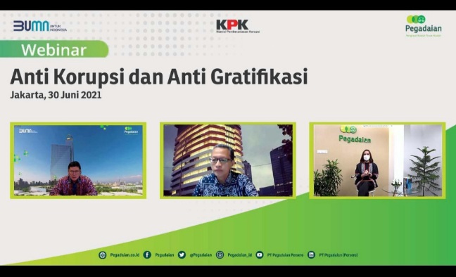 Pegadaian Gelar Webinar Kampanye Anti Korupsi dan Anti Gratifikasi