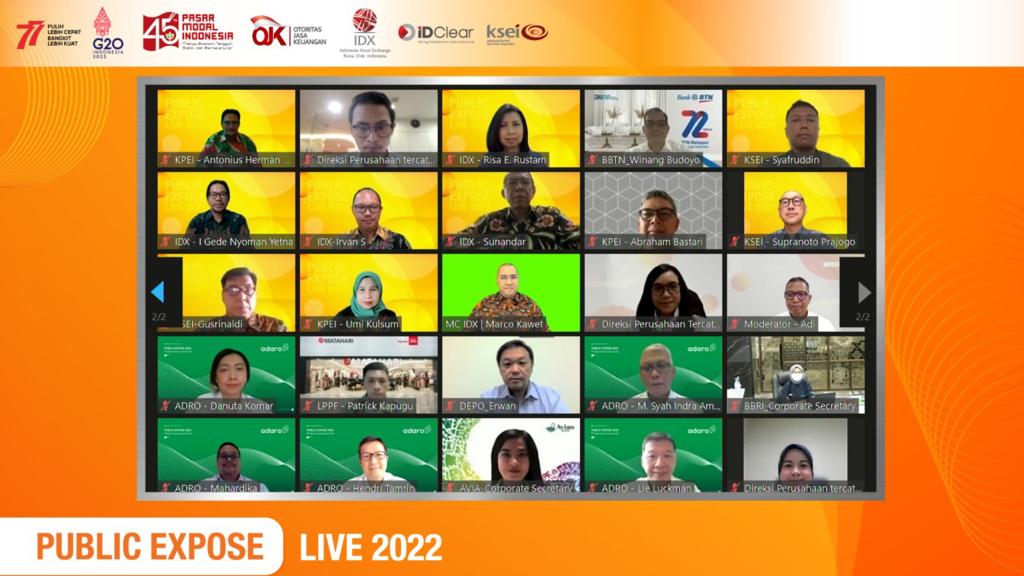 54 Perusahaan Tercatat Turut Ramaikan Public Expose LIVE 2022
