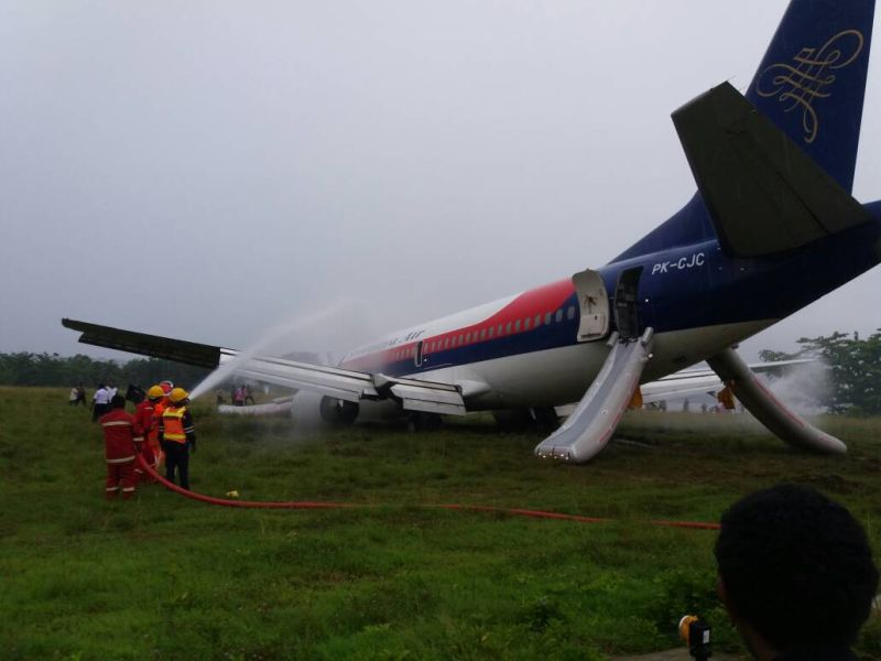 Pesawat Sriwijaya Alami Overrun di Bandara Manokwari