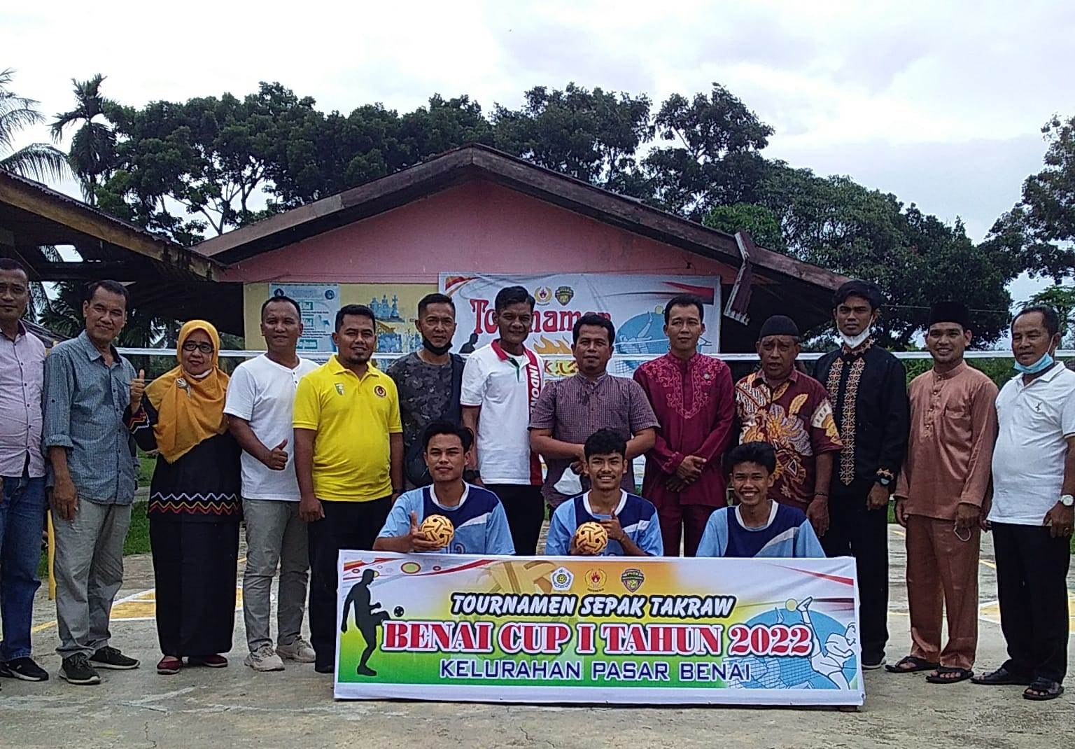 KONI Kuansing Support Penuh Turnamen Sepak Takraw Kelurahan Pasar Benai